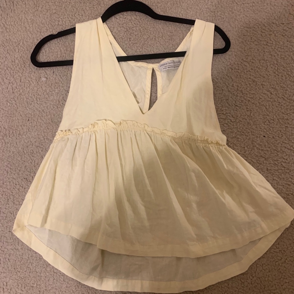 Yellow flowy urban outfitters top